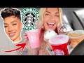 TRYING FAMOUS YOUTUBERS STARBUCKS DRINKS