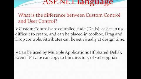 ASP.NET INTERVIEW QUESTIONS AND ANSWERS | DIFFERENCE BETWEEN CUSTOM CONTROL AND USER CONTROL