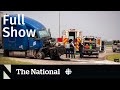 CBC News: The National | Manitoba bus crash, Ukraine dam aftermath, Receipt checks