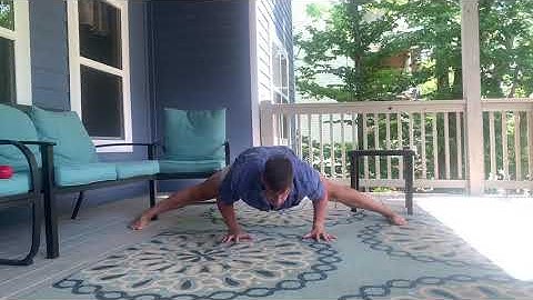 Middle split push ups