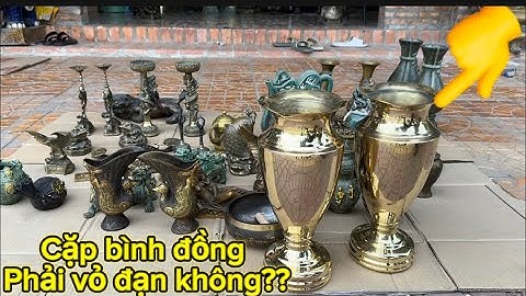 Cặp bình đồng _ chuông nepal _ Cặp Ly đồng xưa. Trưa 1/1 #đồcổcầnthơ #đồcổ