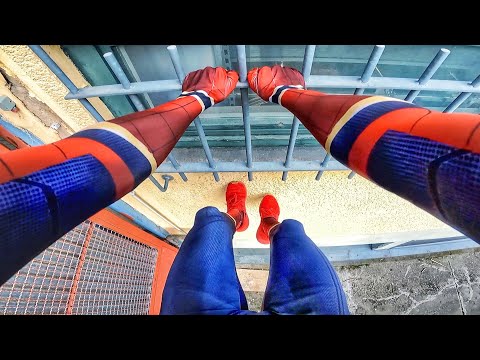 SPIDERMAN Fights Crime Real Life Parkour POV II