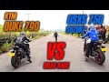 DUKE 790 VS GSXS 750 Drag Race