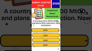 #3 Important Short Numericals Energy Auditor Exam 2026|#energyauditor #energymanager #beeexam