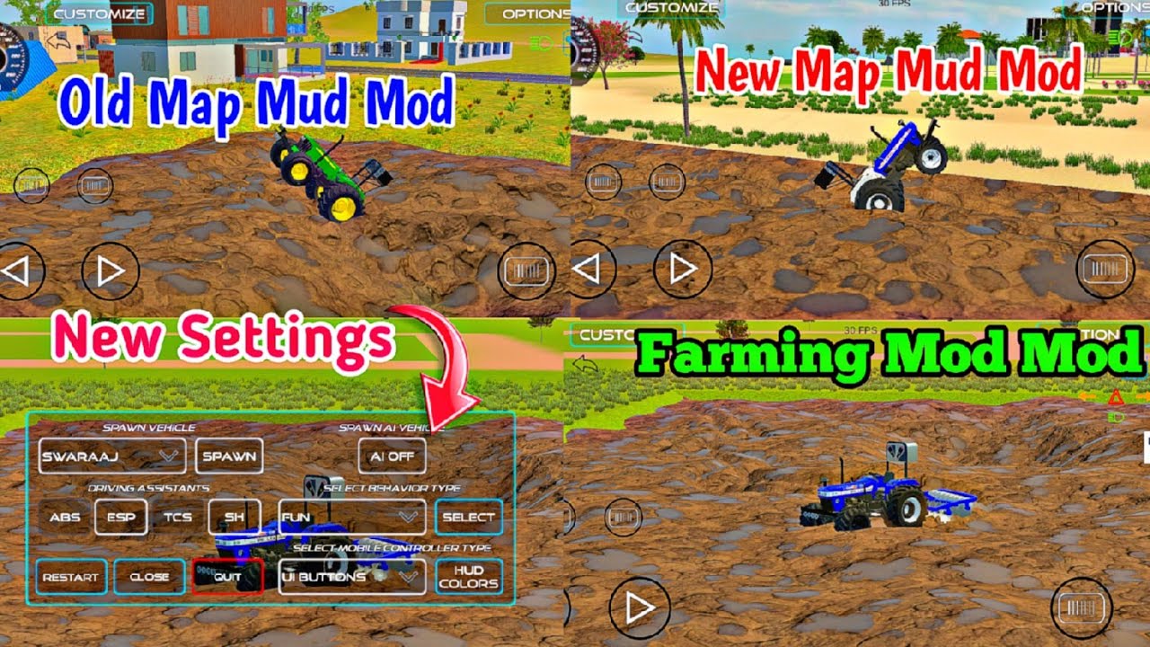 How to use mud mod settings in indian vehicles simulator 3d || Mud mod ...