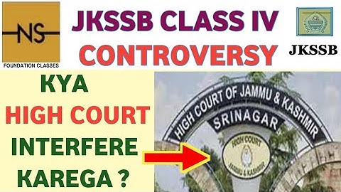 IS HIGH COURT STILL AN OPTION ? JKSSB CLASS IV ELIGIBILITY ISSUE !