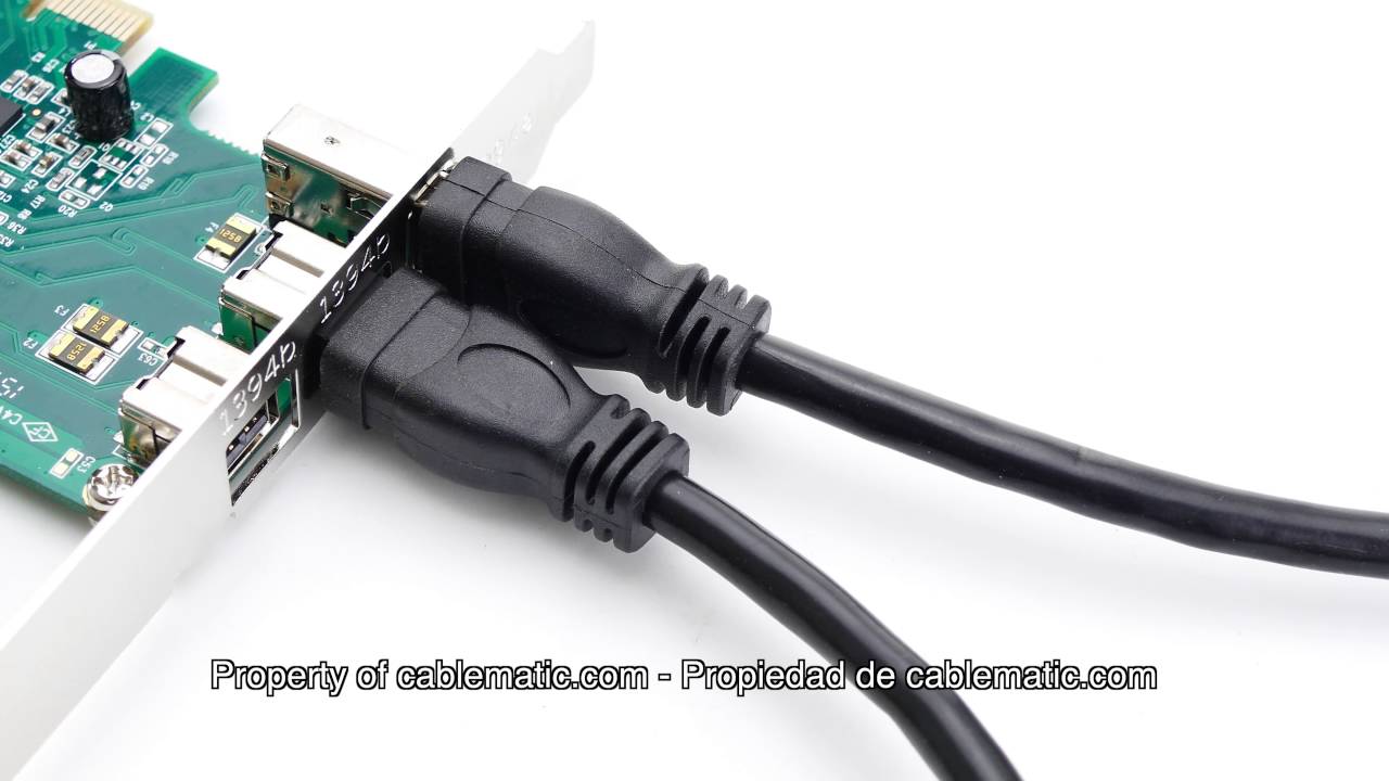 Tarjeta PCI-Express FireWire 800 IEEE 1394b (2B+1A) distribuido por CABLEMATIC ®
