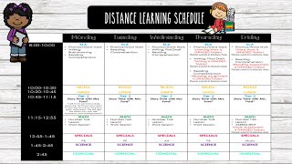 Distance Learning Schedule and Expectations