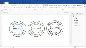 How to make Round Digital Seal In MS-Word in tamil || Naveen Kumar