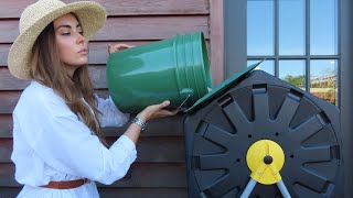 Starting My Compost Tumbler | Chicago Gardener