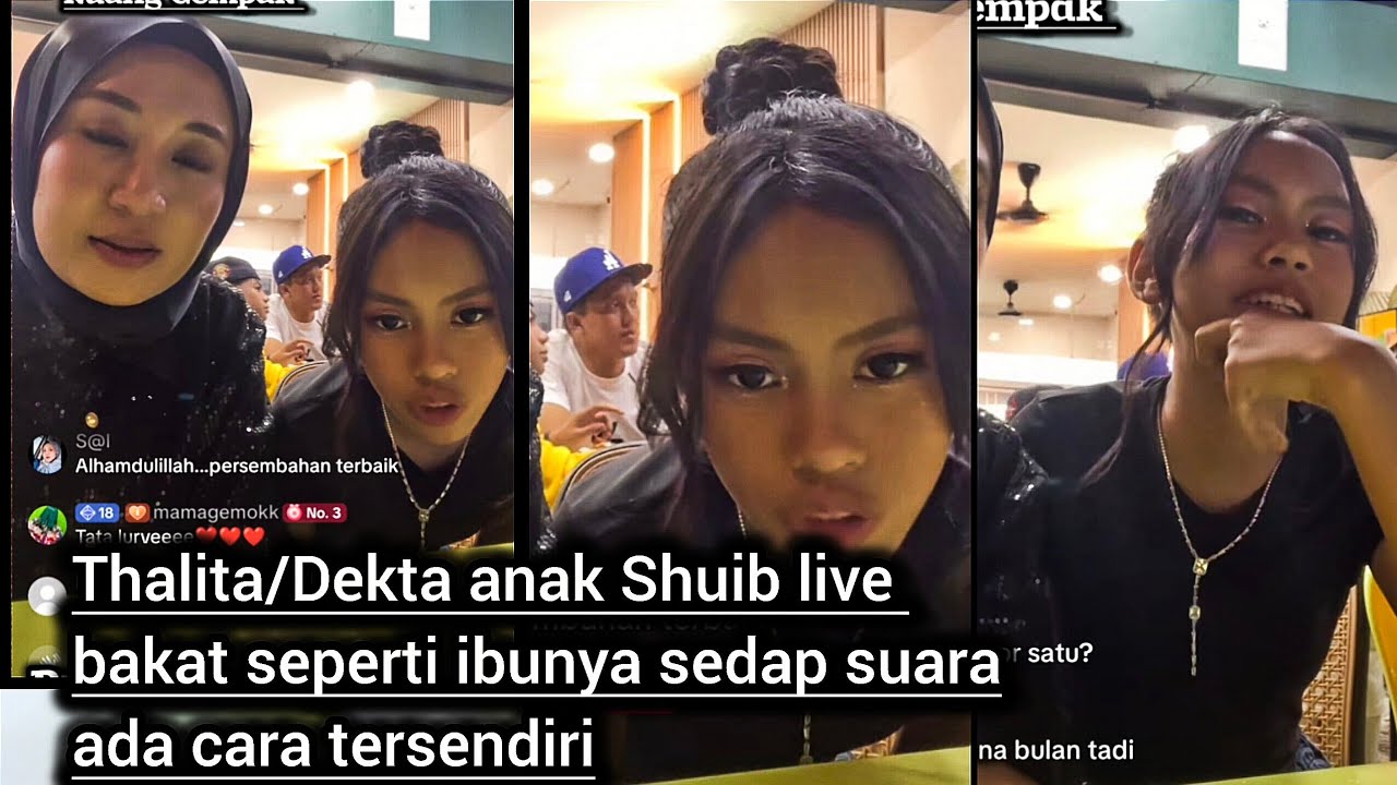 Thalita/Dekta anak Shuib live bakat seperti ibunya .suara sedap dan ada cara tersendiri.jomtunton 