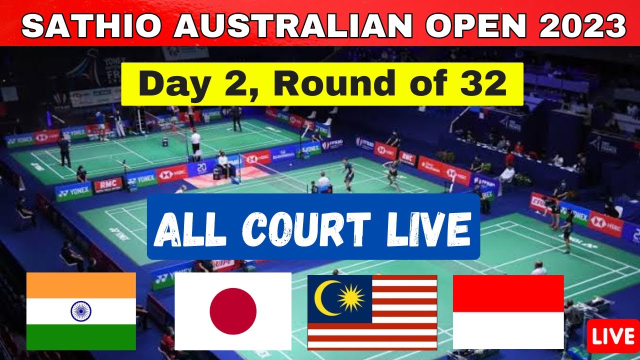 🔴Live Sathio Australian Open 2023 Day 2 Round of 32 Matches Malaysia, Indonesia LEE ZII JIA