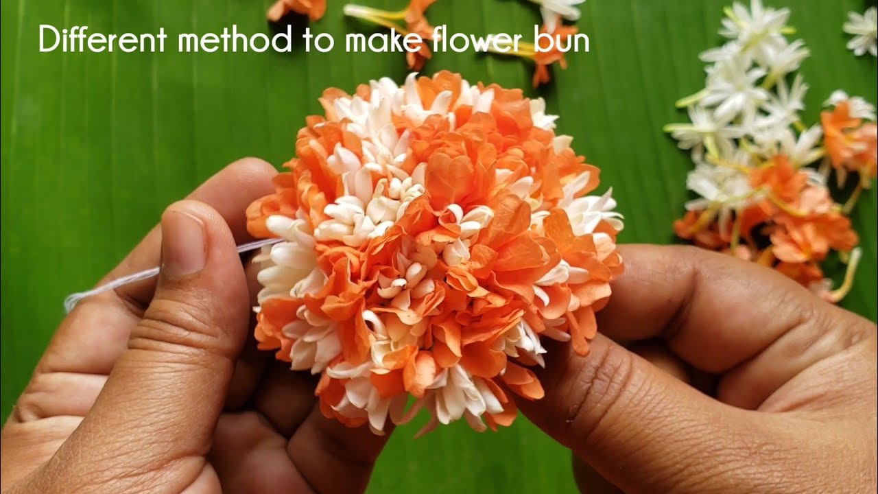 Jasmine and Kanakambaram flower billai/flower bun/brooch/pelli