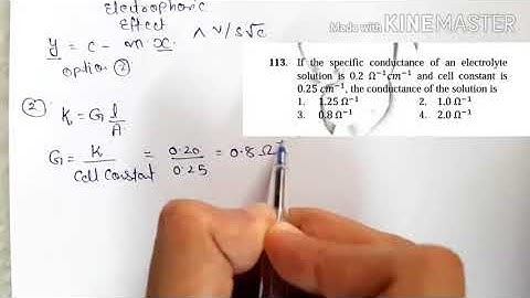 Electrochemistry CSIR NET December 2017 solutions