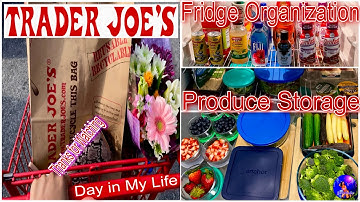 Vlog Trader Joe’s Haul Fridge Organization