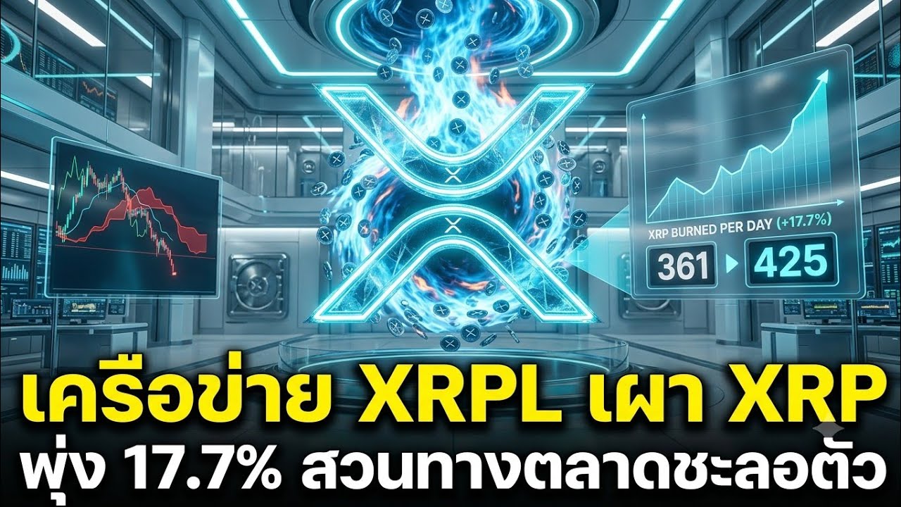 ⁣เครือข่าย XRPL เผา XRP พุ่ง 17.7% สวนทางตลาดชะลอตัว