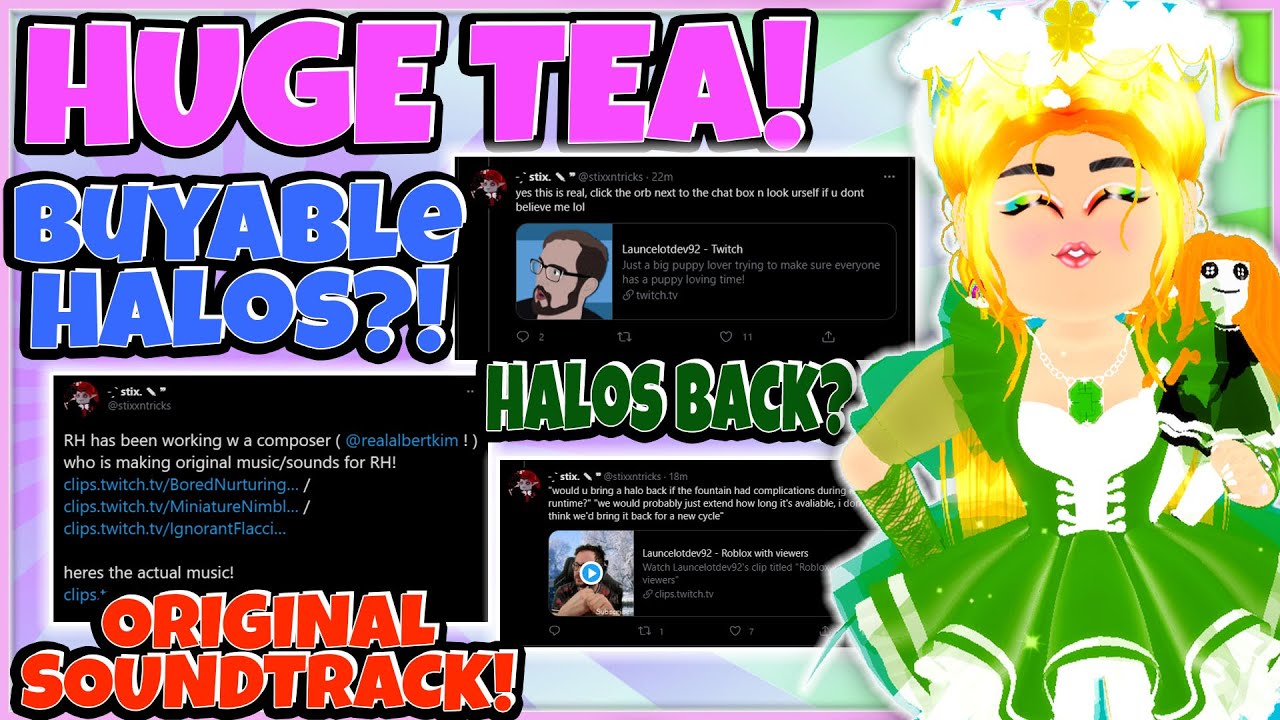 You Can Buy Halos Now Huge Launce Tea Earth Rework More Royale High Tea Youtube - watch at twitch tv roblox