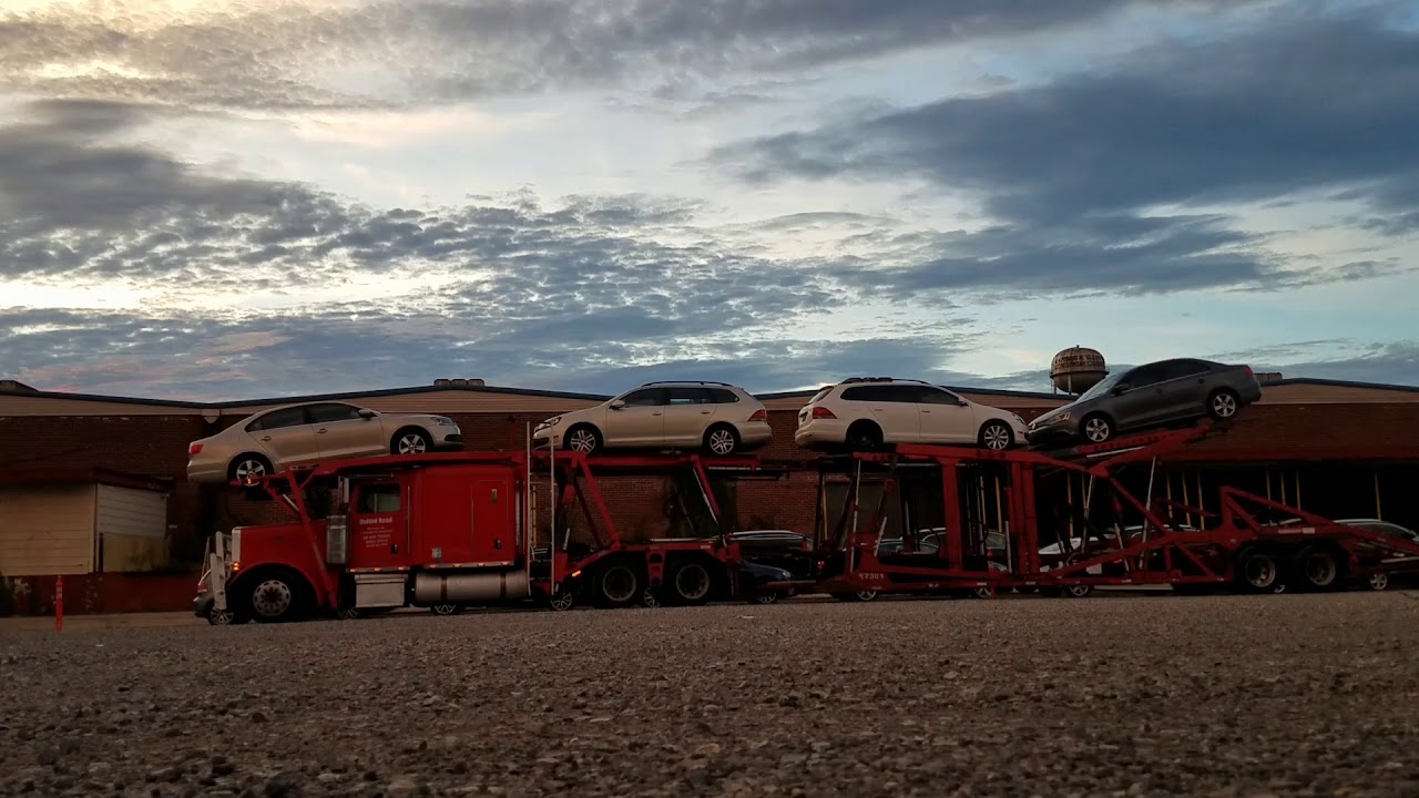 Unloading stinger carhauler in less than 30 minutes. Part 1 - YouTube