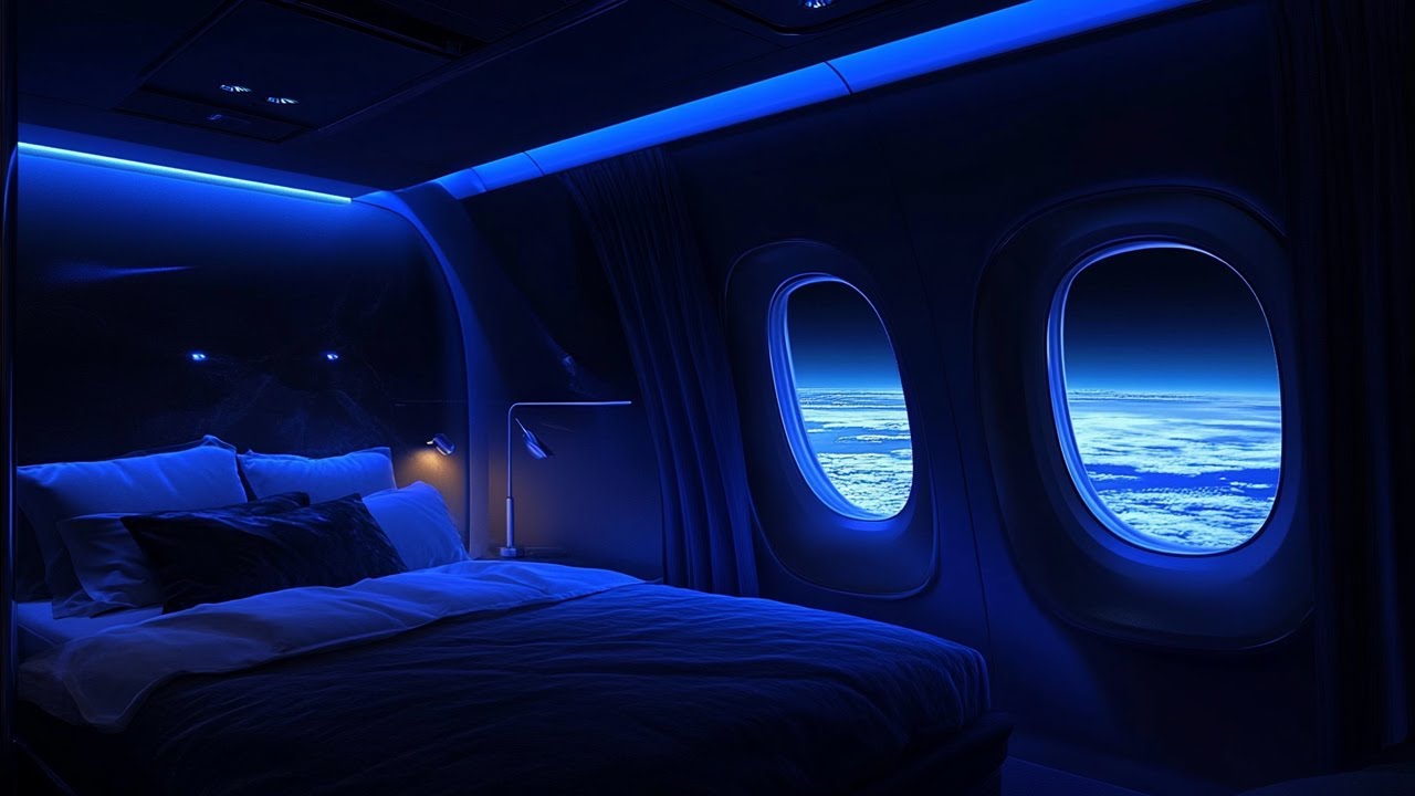 Airplane Cabin White Noise ✈️ Relaxing Sleep Sound • No Ads
