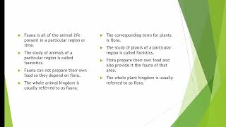 what is flora and fauna? Define Flora And Fauna