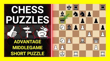 Chess Puzzles to Practice. Themes: Advantage, Middlegame, Short puzzle. Learn Chess
