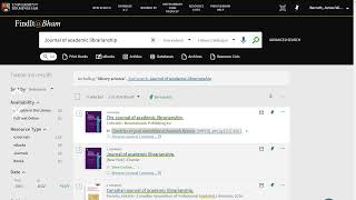 Using FindIt@Bham to search for journals