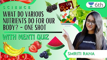 What Do Various Nutrients Do For Our Body? - One Shot | Menti Quiz | Science | Smriti Rana