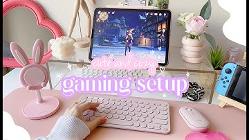 a cute and aesthetic mini gaming setup ft. logitech K380 🎀 | play genshin impact on ipad pro M1 2021