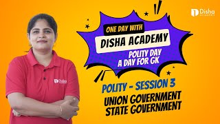 Day with Disha Polity Session 3-1pm Central State governments SSC RRB Polity GK #polity #gk_gs #ssc