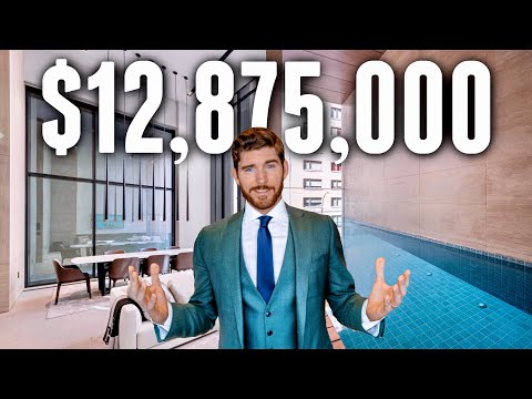 Touring a $12 MILLION Minimalist Modern NYC Apartment with PRIVATE POOL