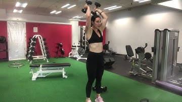 DB Curl to Overhead Press to Tricep Extension