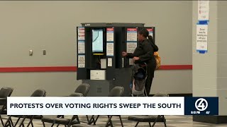 Protests over voting rights sweep the south