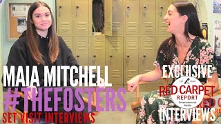 Maia Mitchell interviewed on the set of Freeform's "The Fosters" for Season 5 #TheFosters