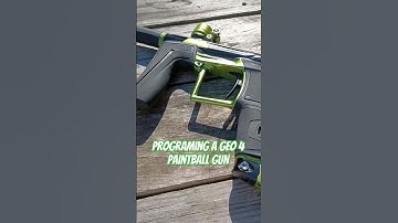 Programming & shooting a Geo 4 paintball gun