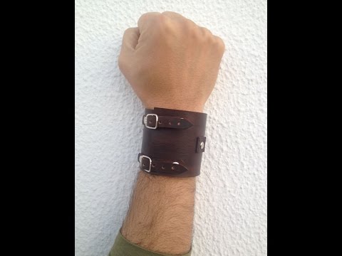 How to make a leather bracelet/step by step/how i make mine