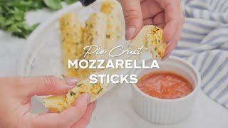 Pie Crust Mozzarella Sticks (easy baked cheese sticks)