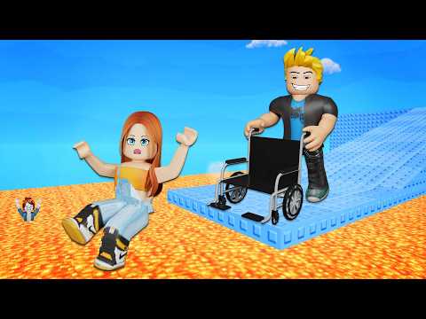 SINAKAY AKO SA WHEELCHAIR NG MGA TROLL AT NILAGLAG SA LAVA | ROBLOX Troll Wheelchair Tower