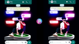 Instagram Dual Model Whatsapp Chat Concept Photo Editing || PicsArt Photo Editing New Style screenshot 5