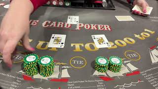 $7,500 high limit Casino War REVENGE session 