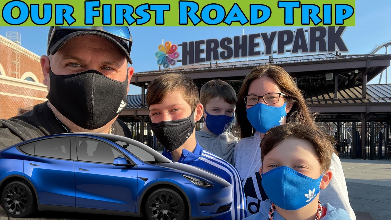 First Road Trip In Our 2021 Tesla Model Y 7 Seater To HersheyPark ...