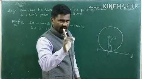 prove that the perpendicular at the point of contact to the tangent to a circle passes through the.