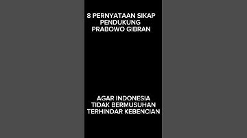 8 Pernyataan sikap relawan pendukung prabowo gibran