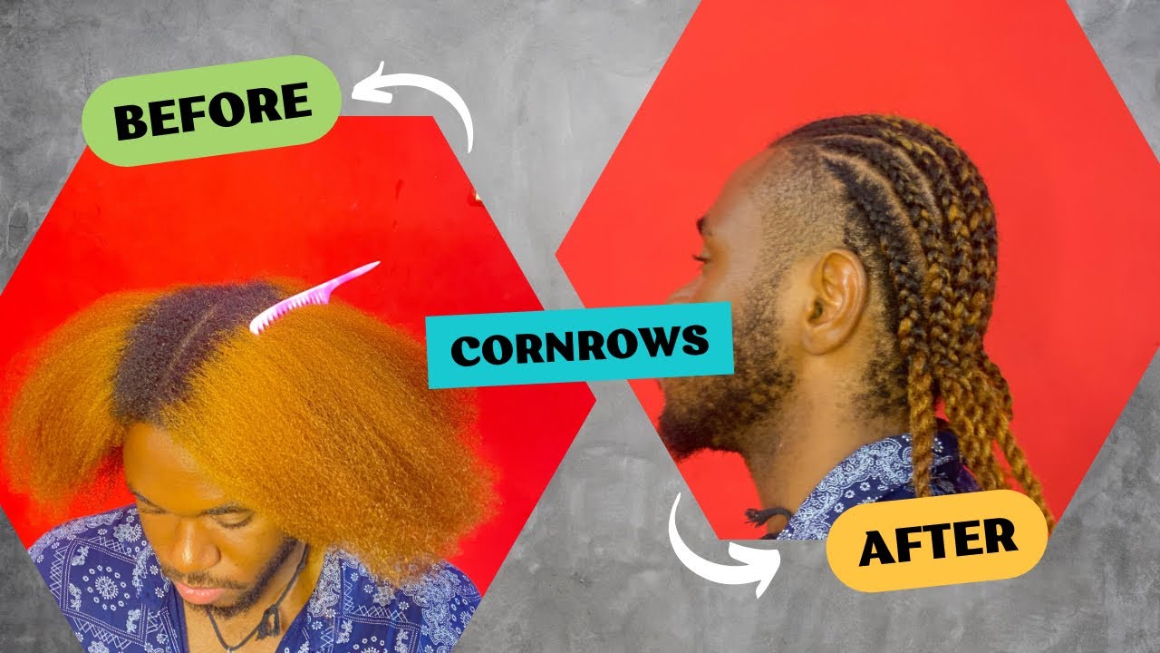 Simple Men’s Cornrows #menbraids - YouTube