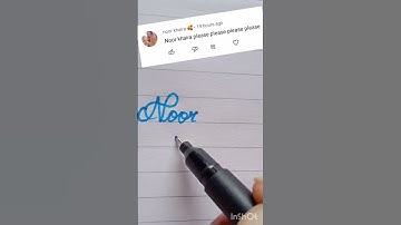 Noor Khaira Name write a cursive writing #cursive#writing#beautiful#name#noor#khaira#shorts#clip#