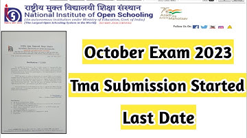 Nios Tma October Submission Started | Task Is Helping (NIOS) #nios #taskishelping #result #exam