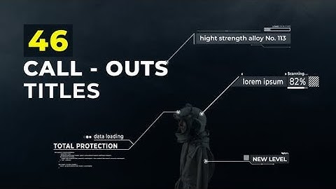 Digital Call-Out Titles AFTER EFFECTS Template Videohive 33541449