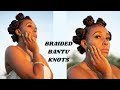 BRAIDED BANTU KNOTS | RUBBERBAND METHOD | 3C 4A 4B HAIR | #TheTubbyEffect