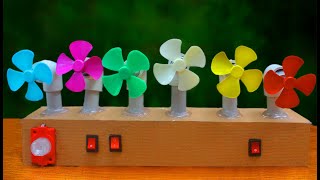 How to make powerful electric fan using DC motor cardboard - electric fan making - electric fan