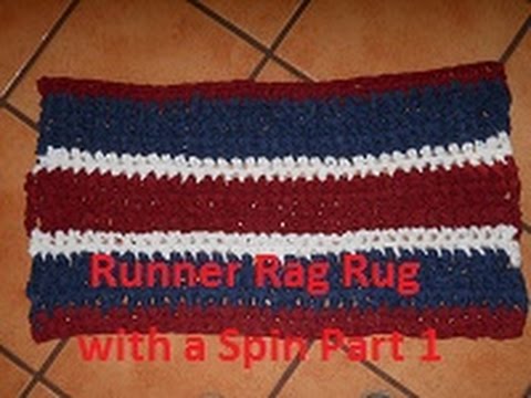 Runner Rag Rug with a Spin Part 1 - YouTube