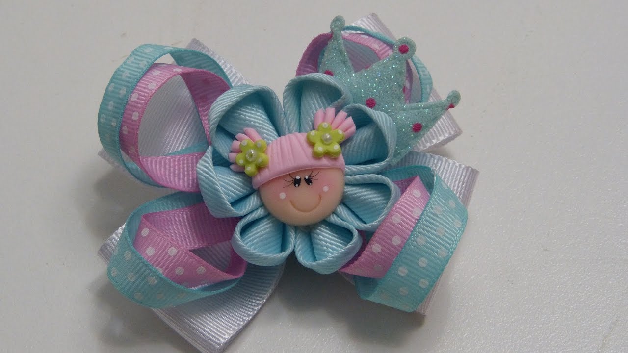 Tutorial como hacer Lazos pequeños Escolares de listón, Hair Bows Ribbons, PASSO A PASSO LACO